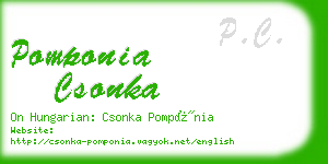 pomponia csonka business card